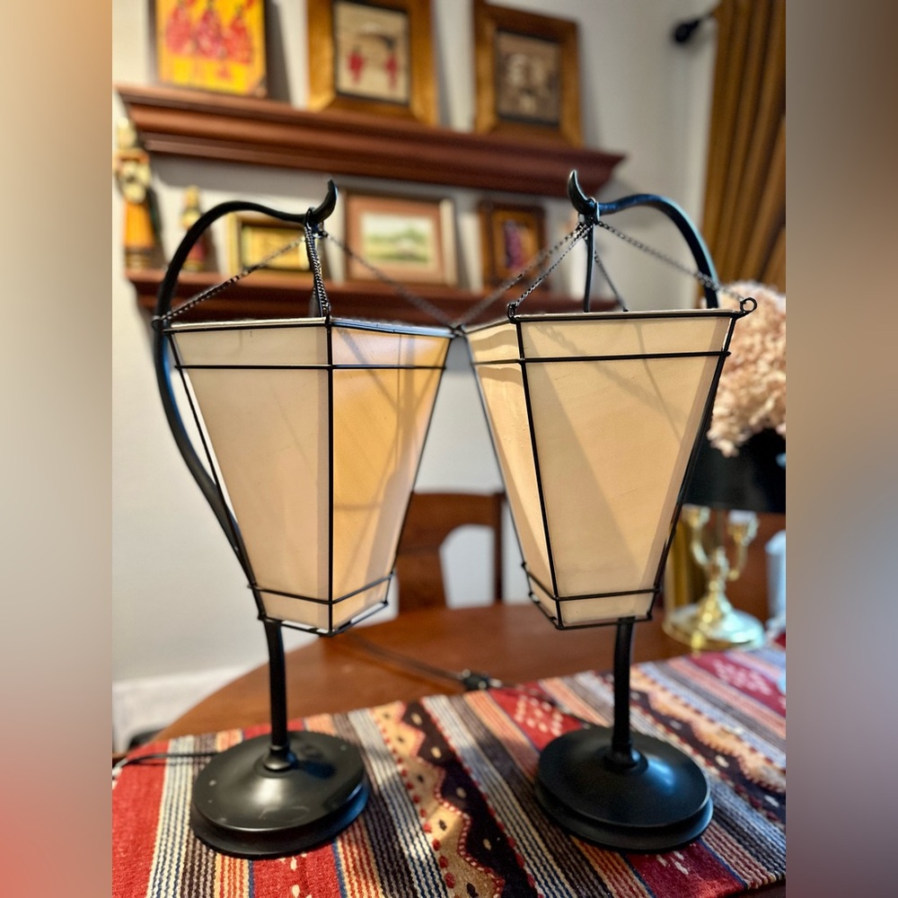 Pottery Barn Medina Style Rustic Table Lamps (Pair)